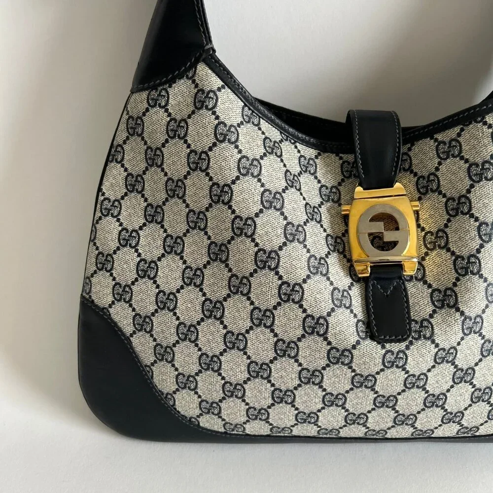VINTAGE GUCCI MONOGRAM JACKIE BAG - Picture 4 of 11